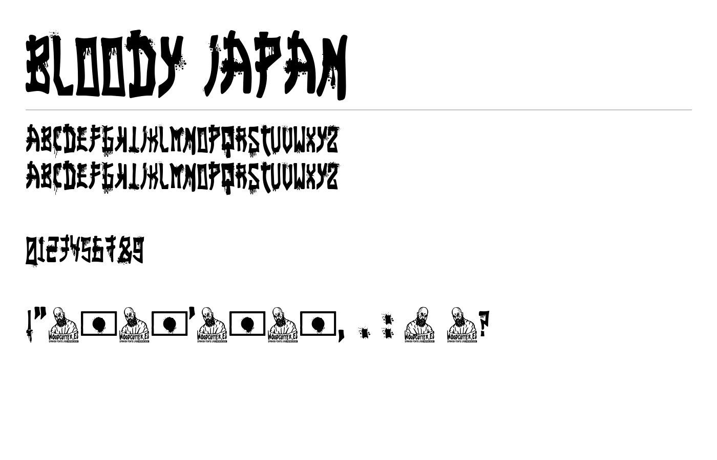 Bloody Japan Font preview