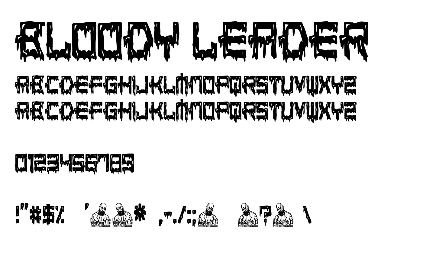 Bloody Leader Font preview