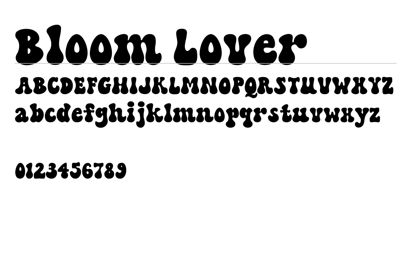 Bloom Lover Font preview