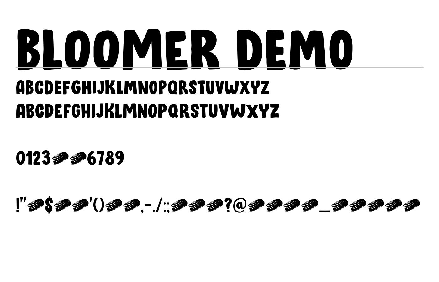 Bloomer DEMO Font preview