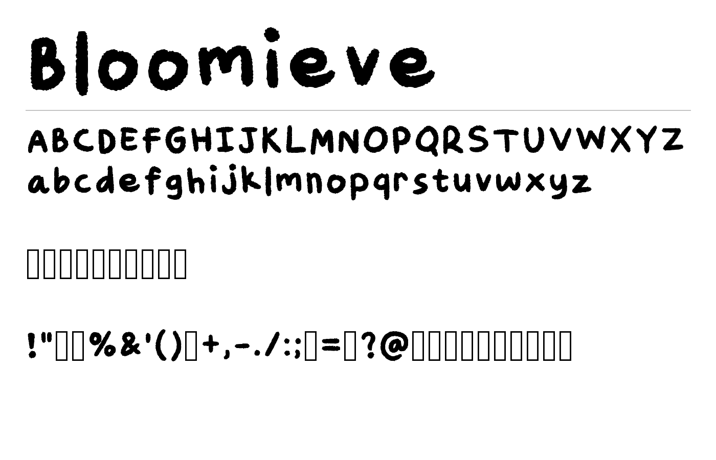 Bloomieve Font preview