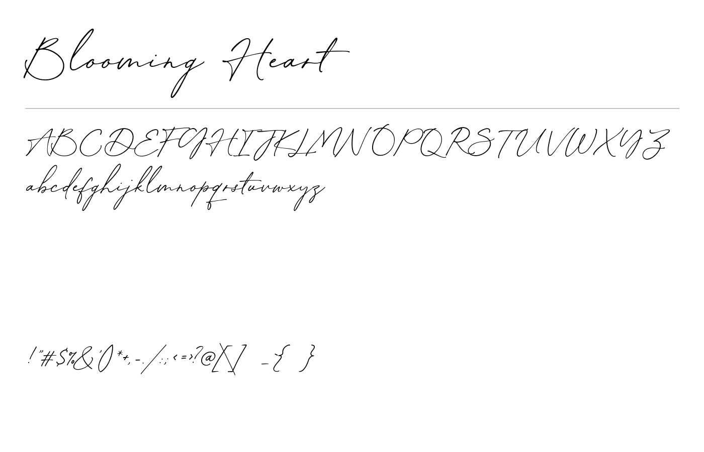 Blooming Heart Font preview