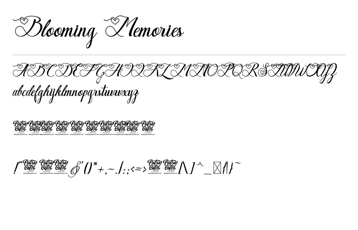 Blooming Memories Font preview