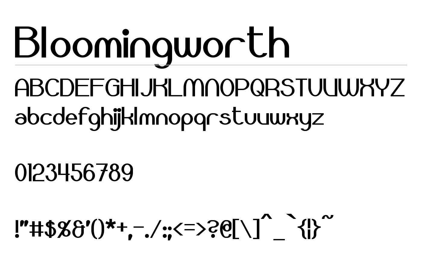 Bloomingworth Font preview