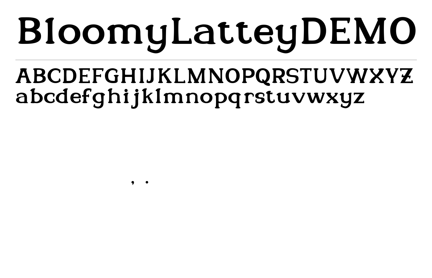 Bloomy Lattey Font preview