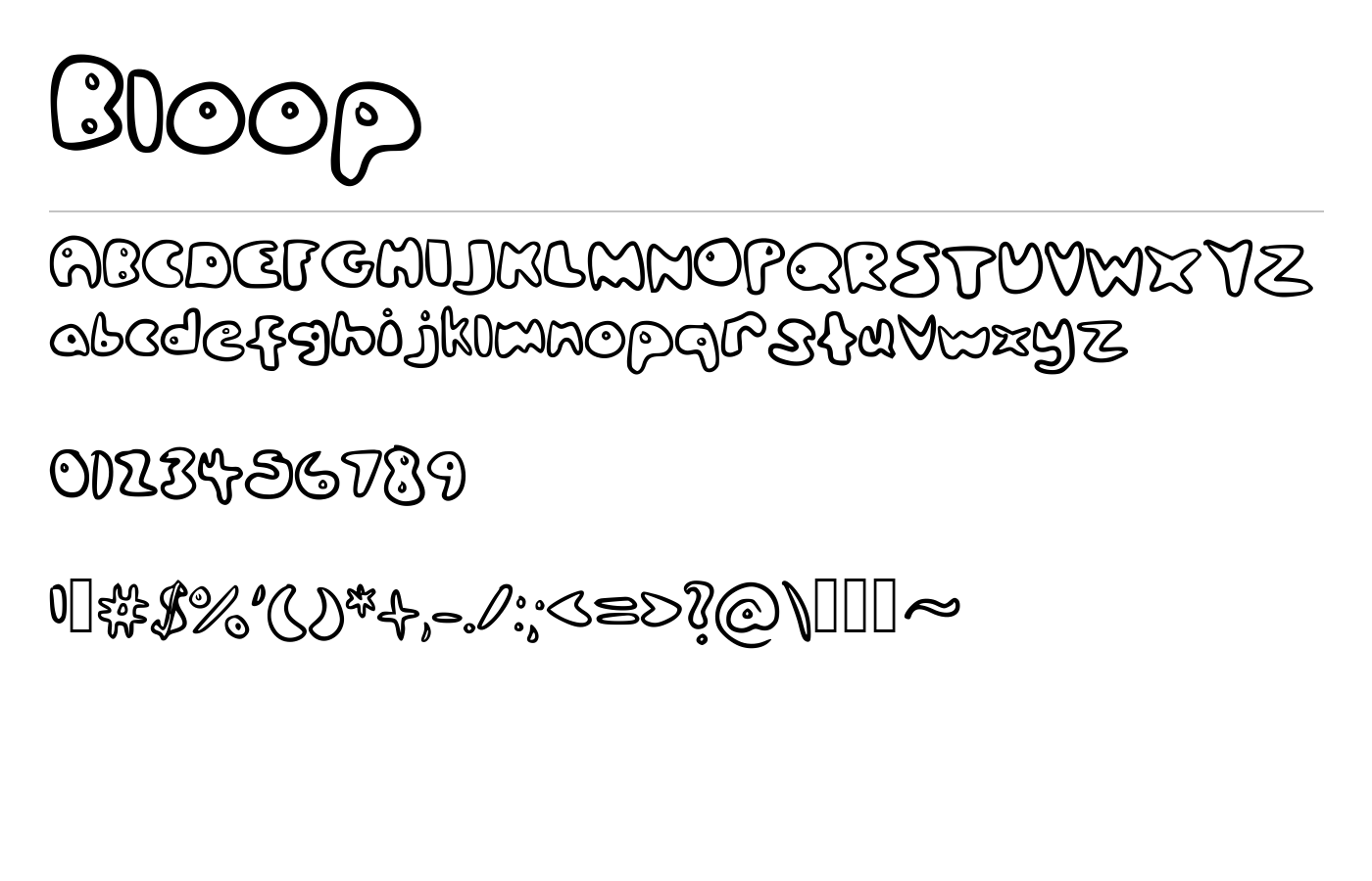 Bloop Font preview