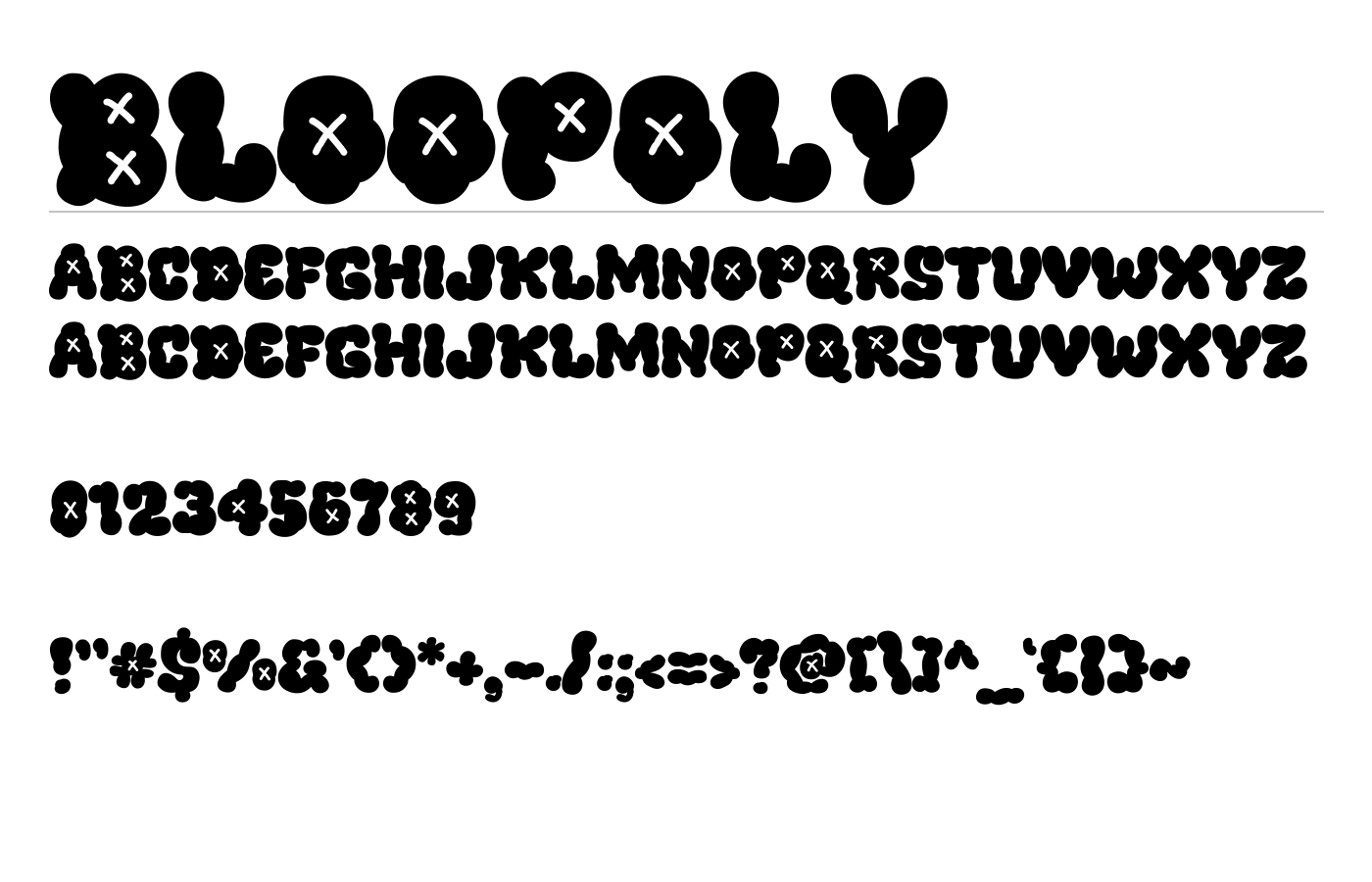 Bloopoly Font preview