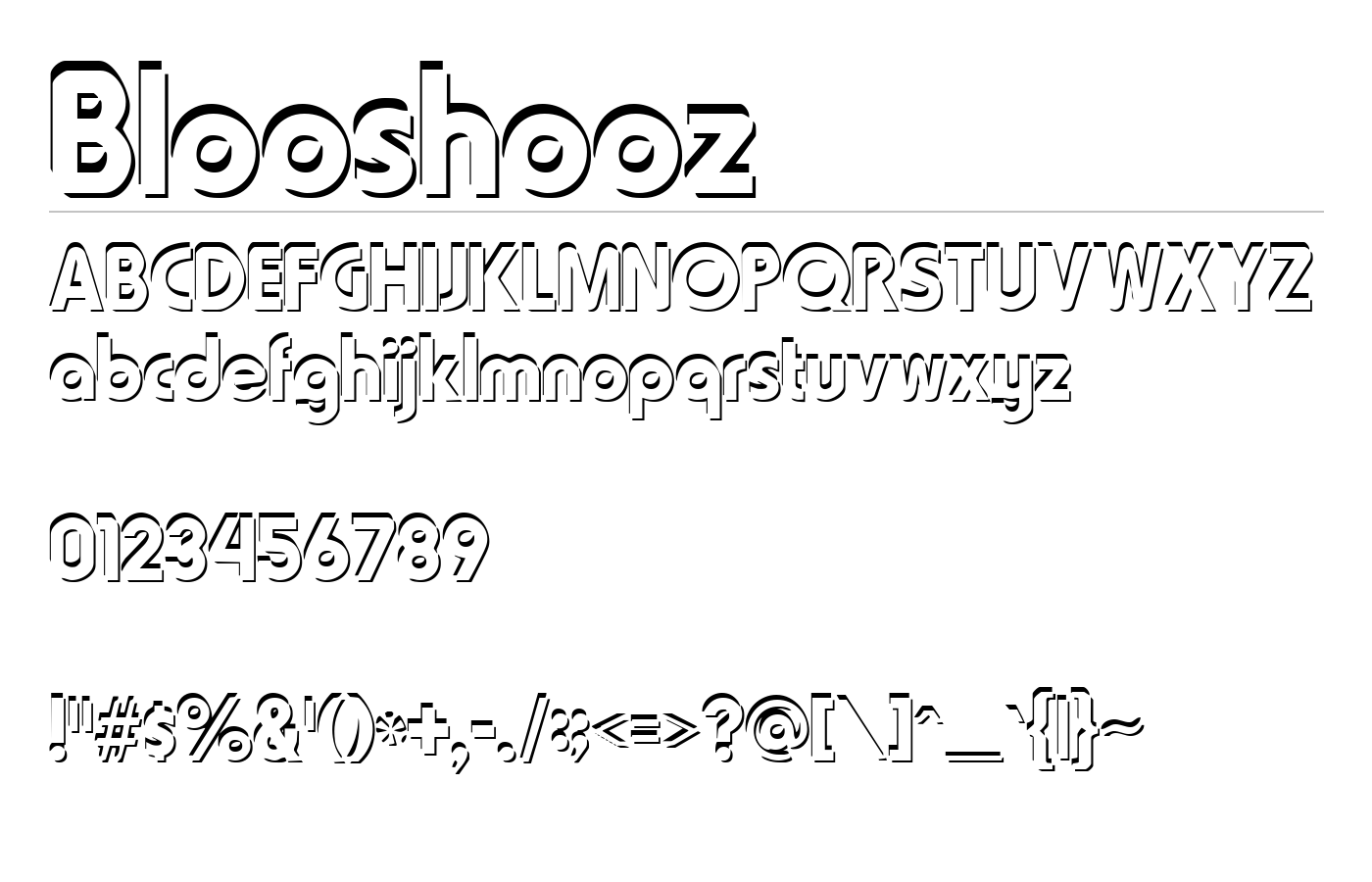 Blooshooz Font preview