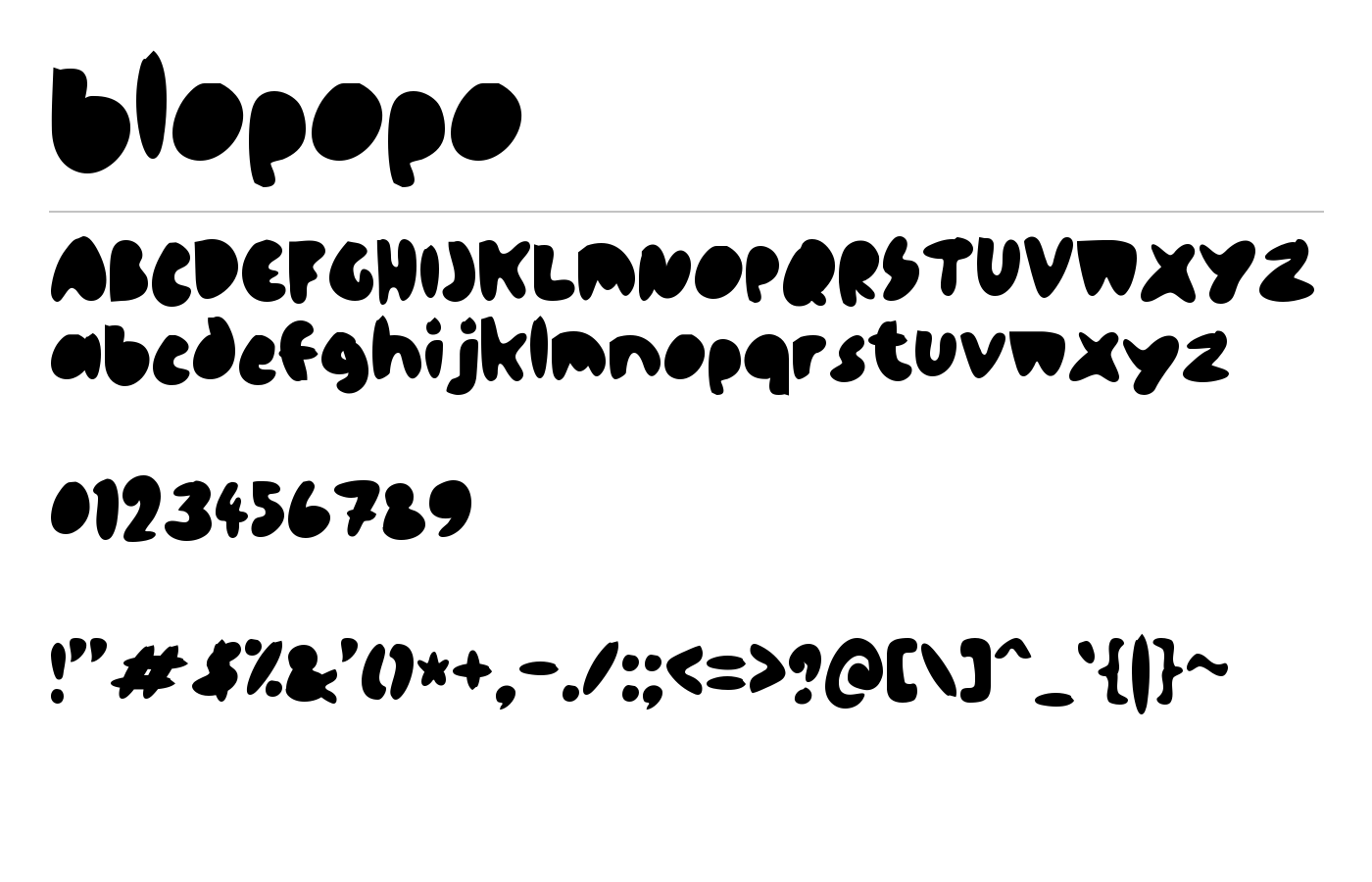 blopopo Font preview