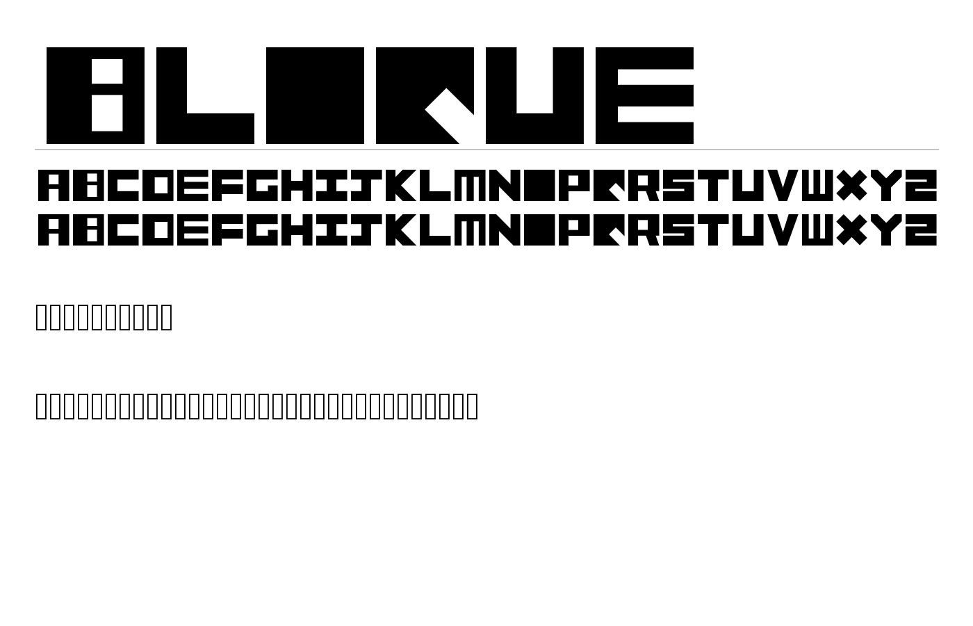 Bloque Font preview