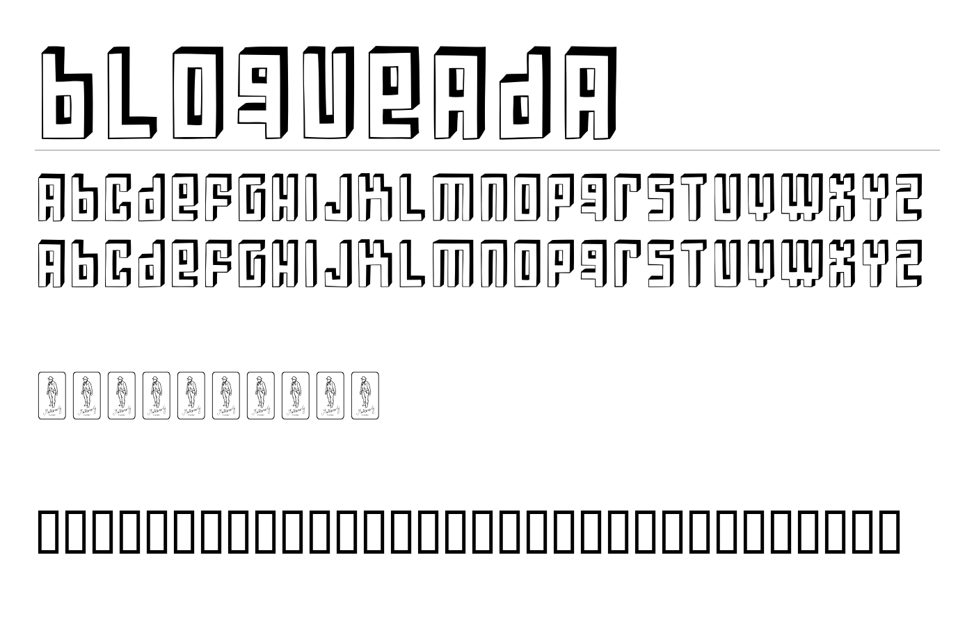 Bloqueada Font preview