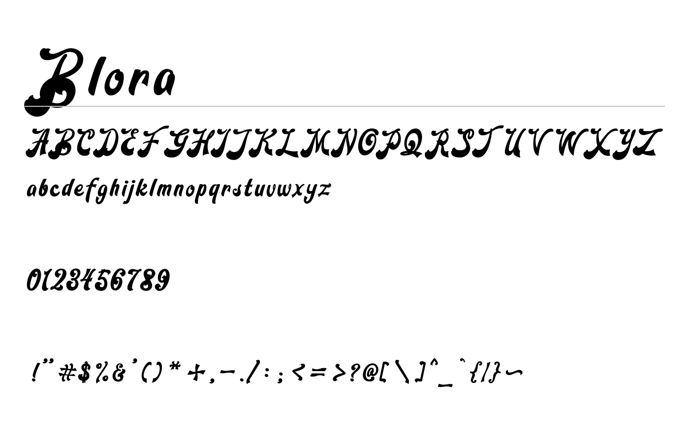 Blora Font preview