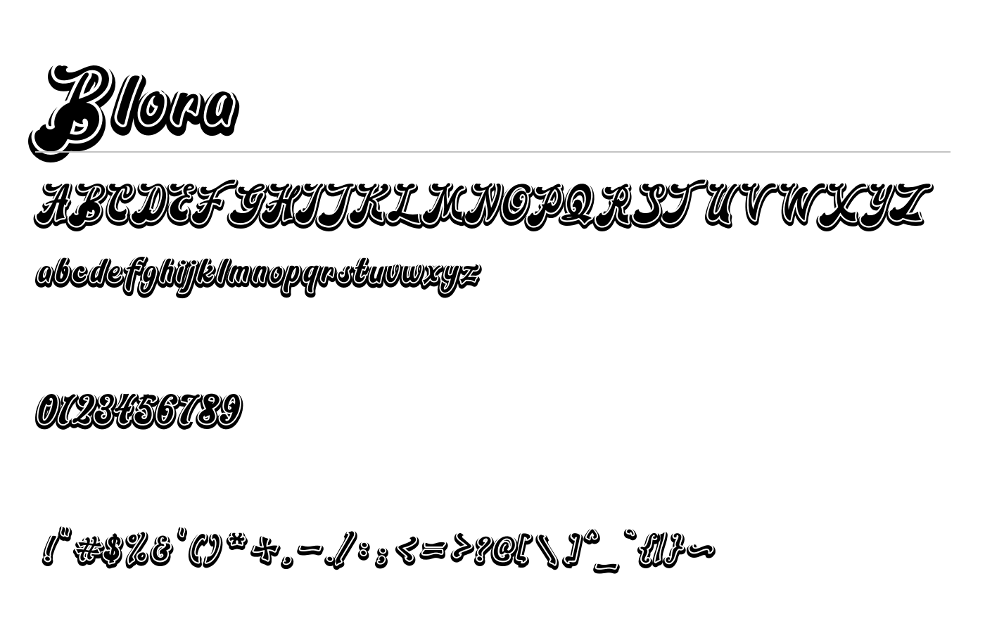 Blora Font preview