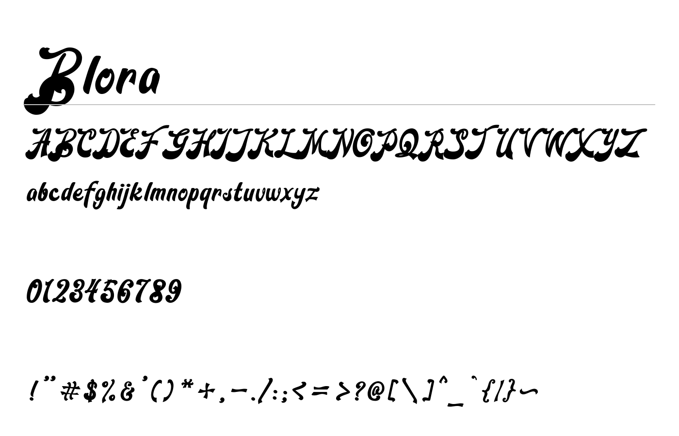 Blora Font preview