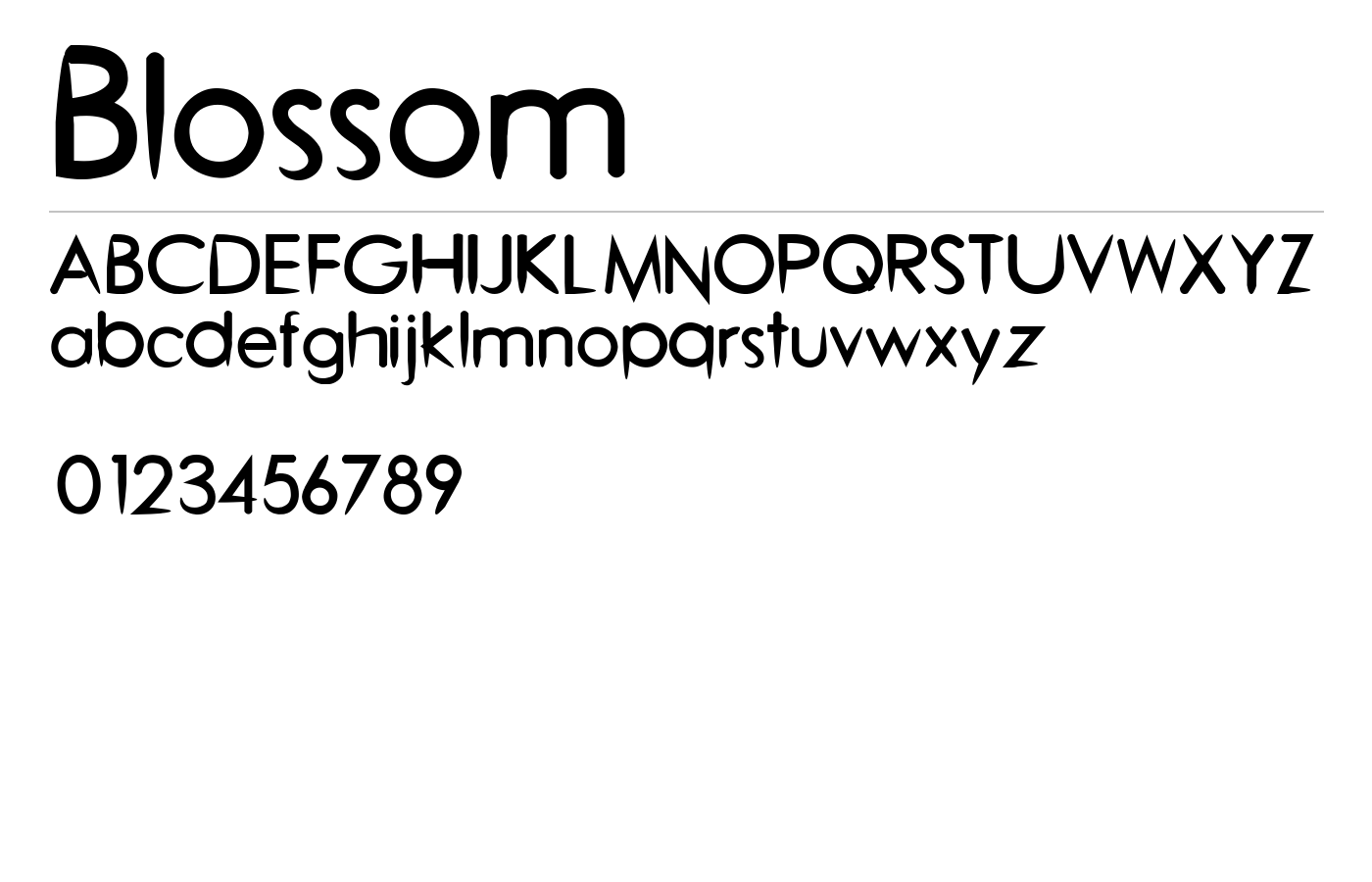 Blossom Font preview