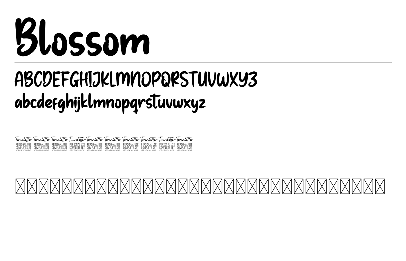 Blossom Font preview