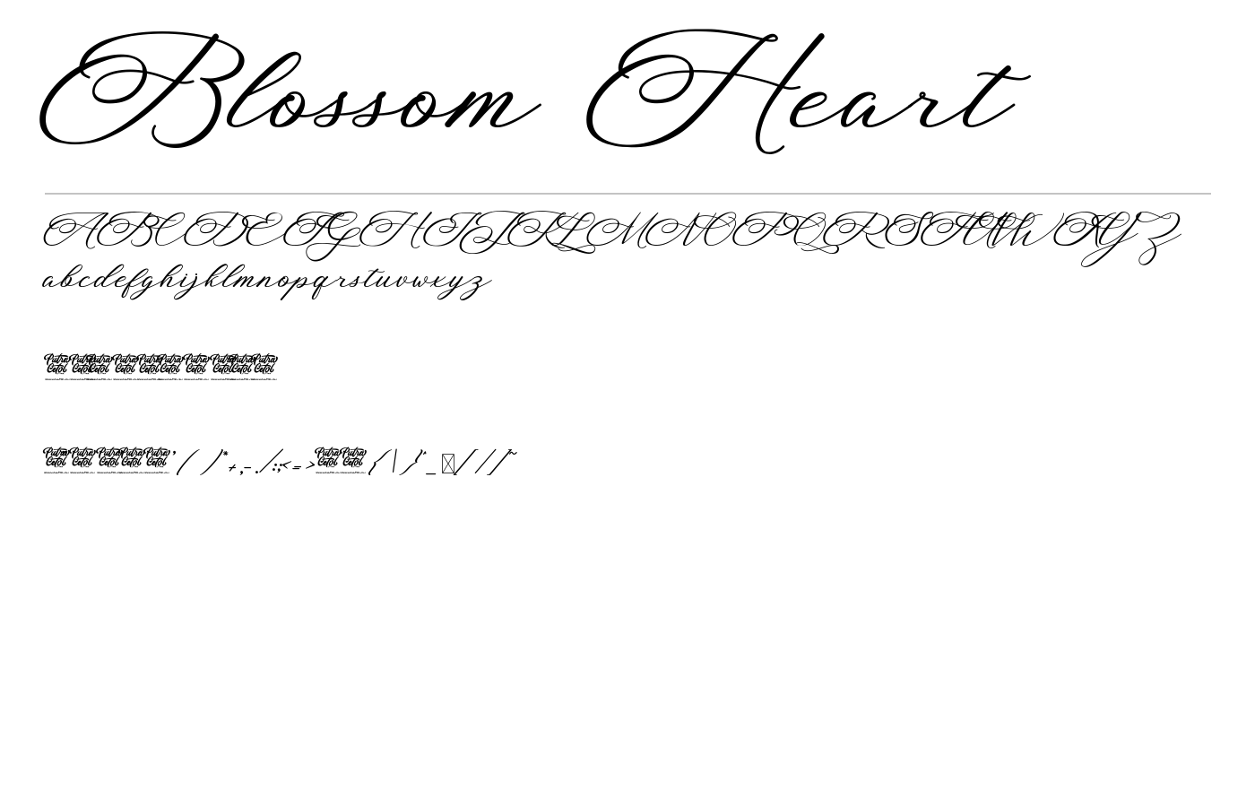 Blossom Heart Font preview