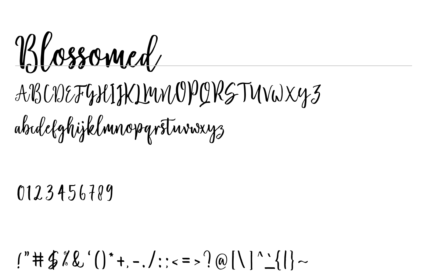 Blossomed Font preview