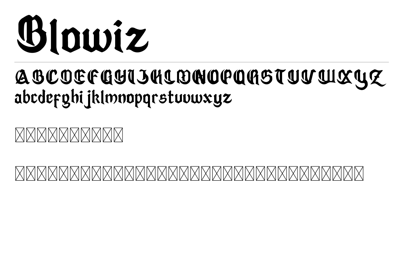 Blowiz Font preview