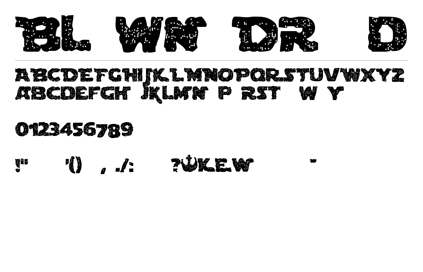 Blown Droid Font preview