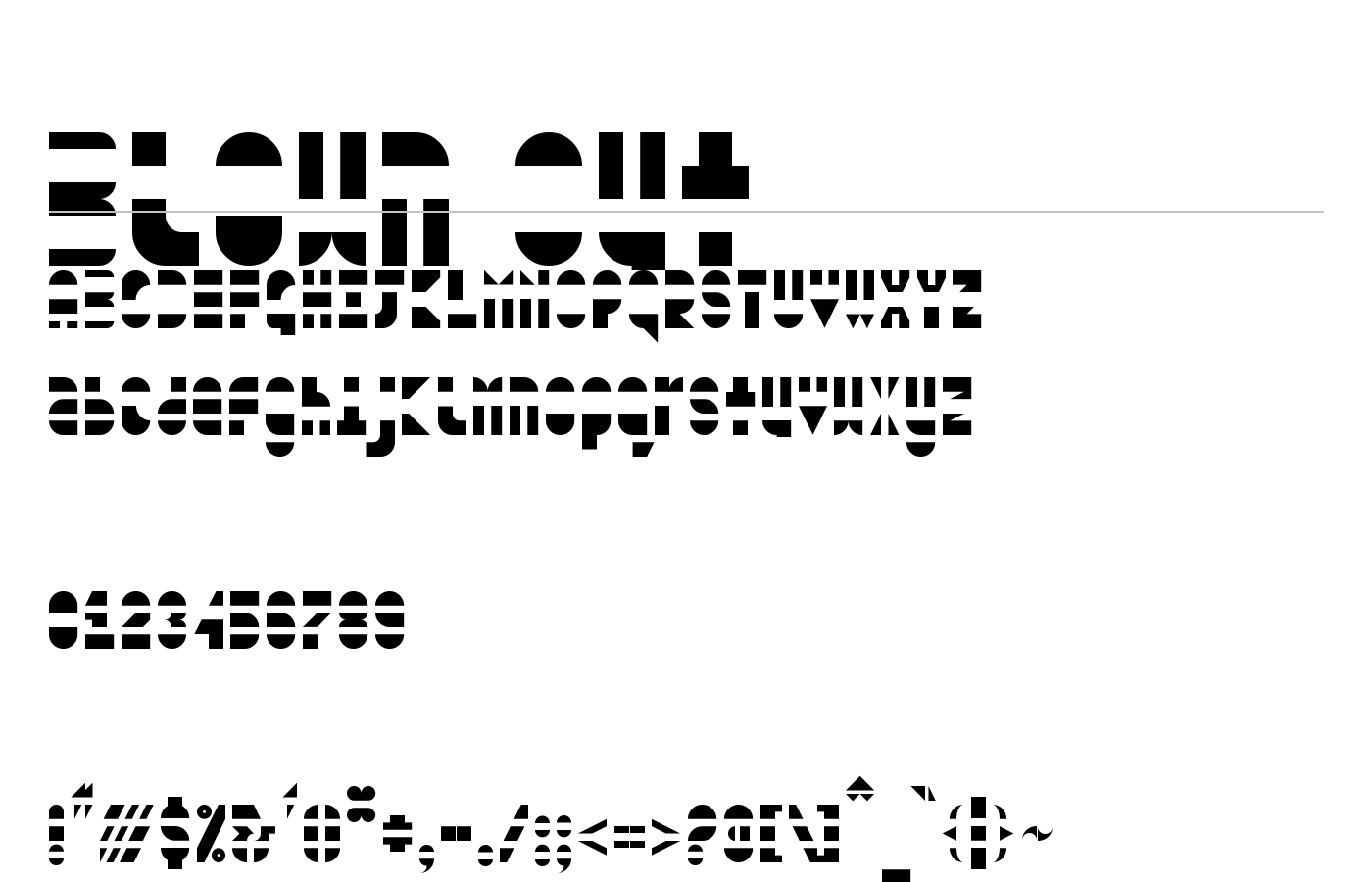 Blown Out Font preview