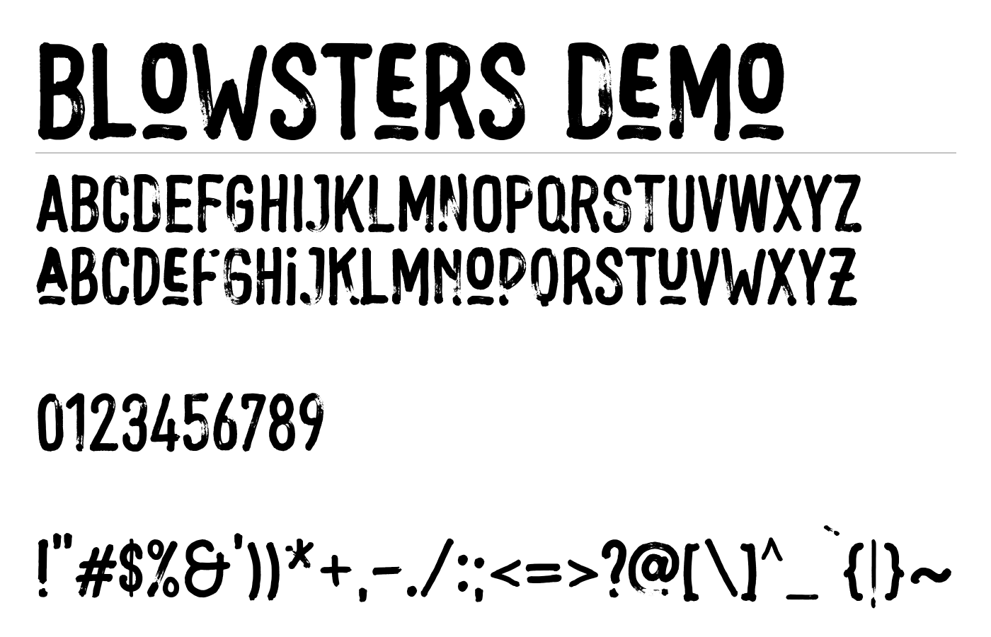 Blowsters Demo Font preview