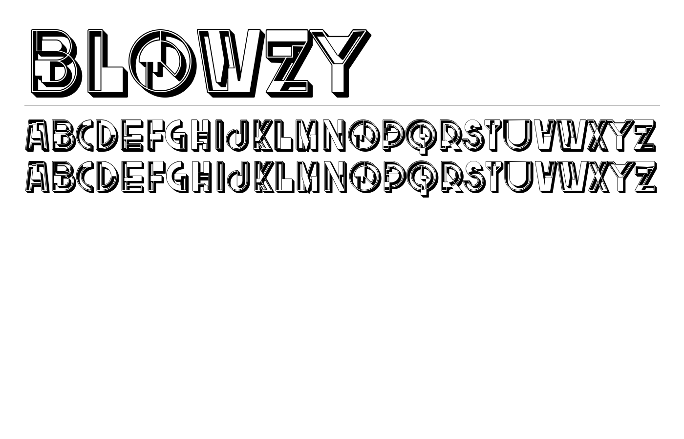 Blowzy Font preview