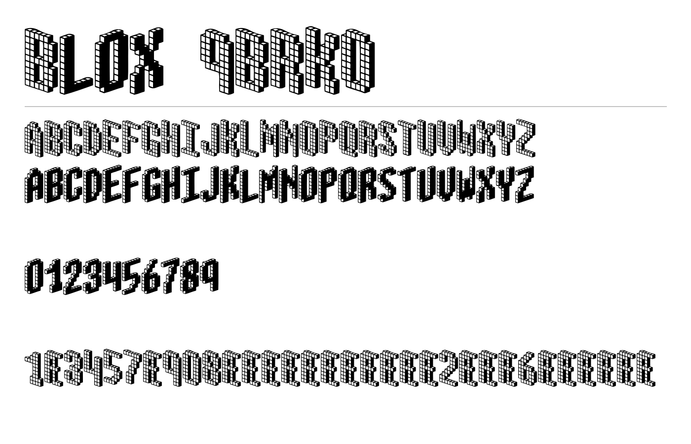 Blox (BRK) Font preview