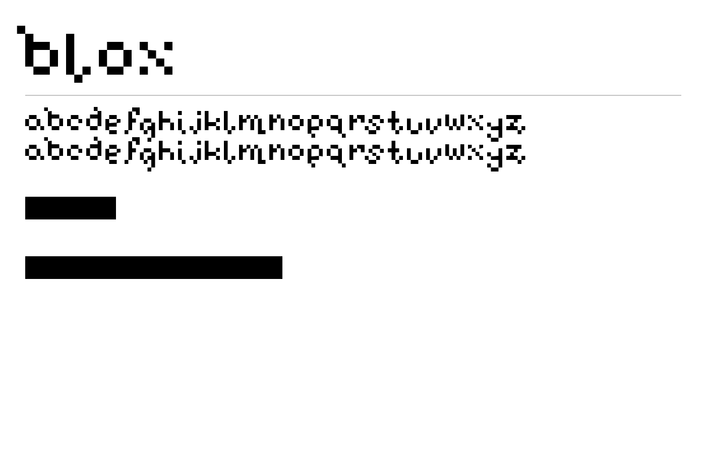 Blox Font preview