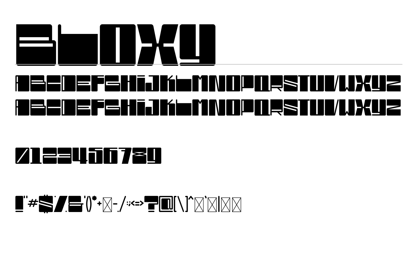 Bloxy Font preview