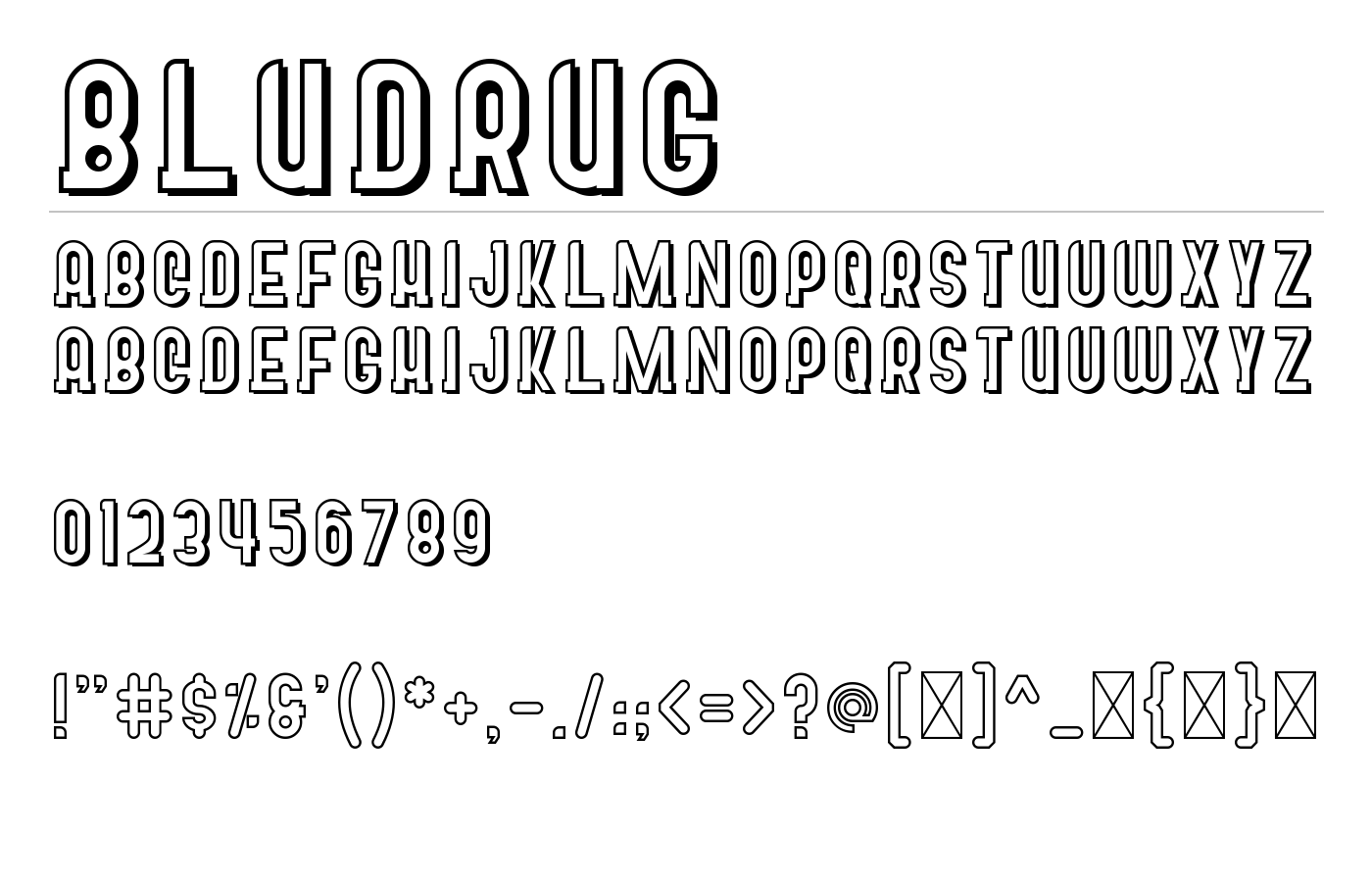 BLUDRUG Font preview