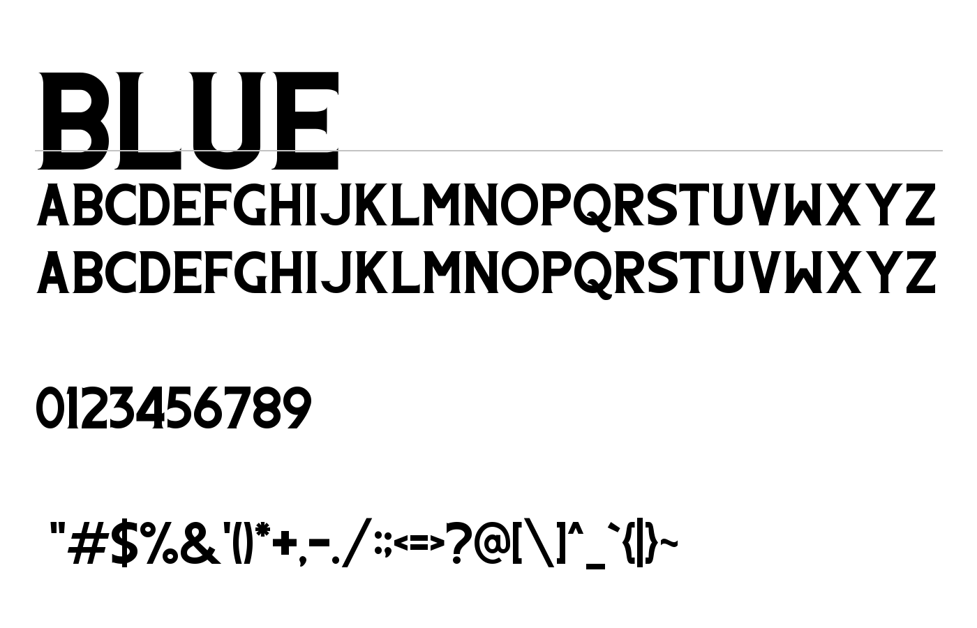 Blue Font preview