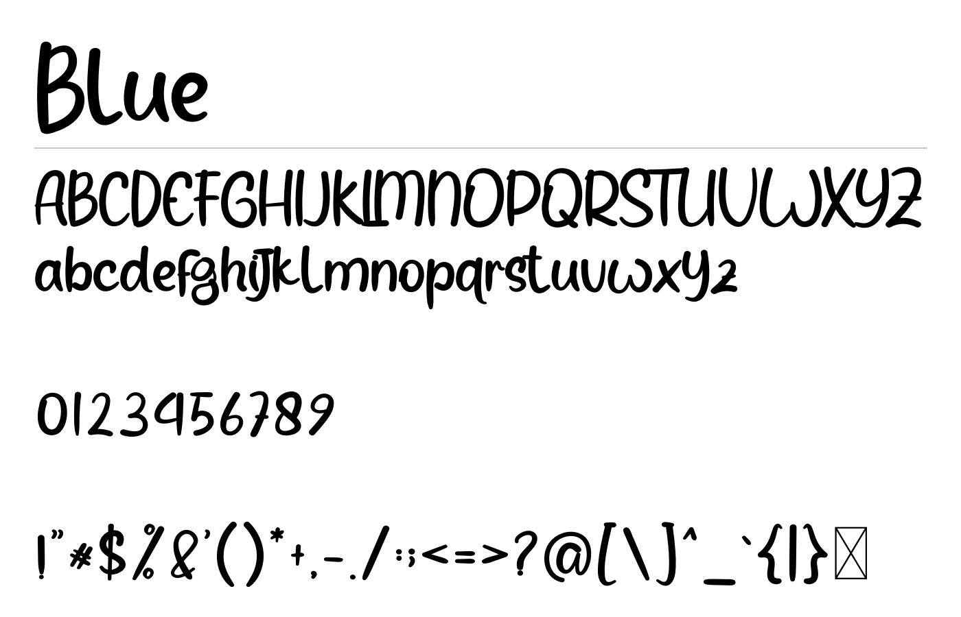 Blue Font preview