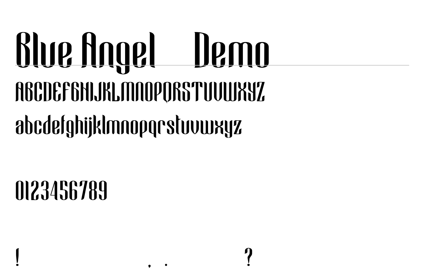 Blue Angel - Demo Font preview