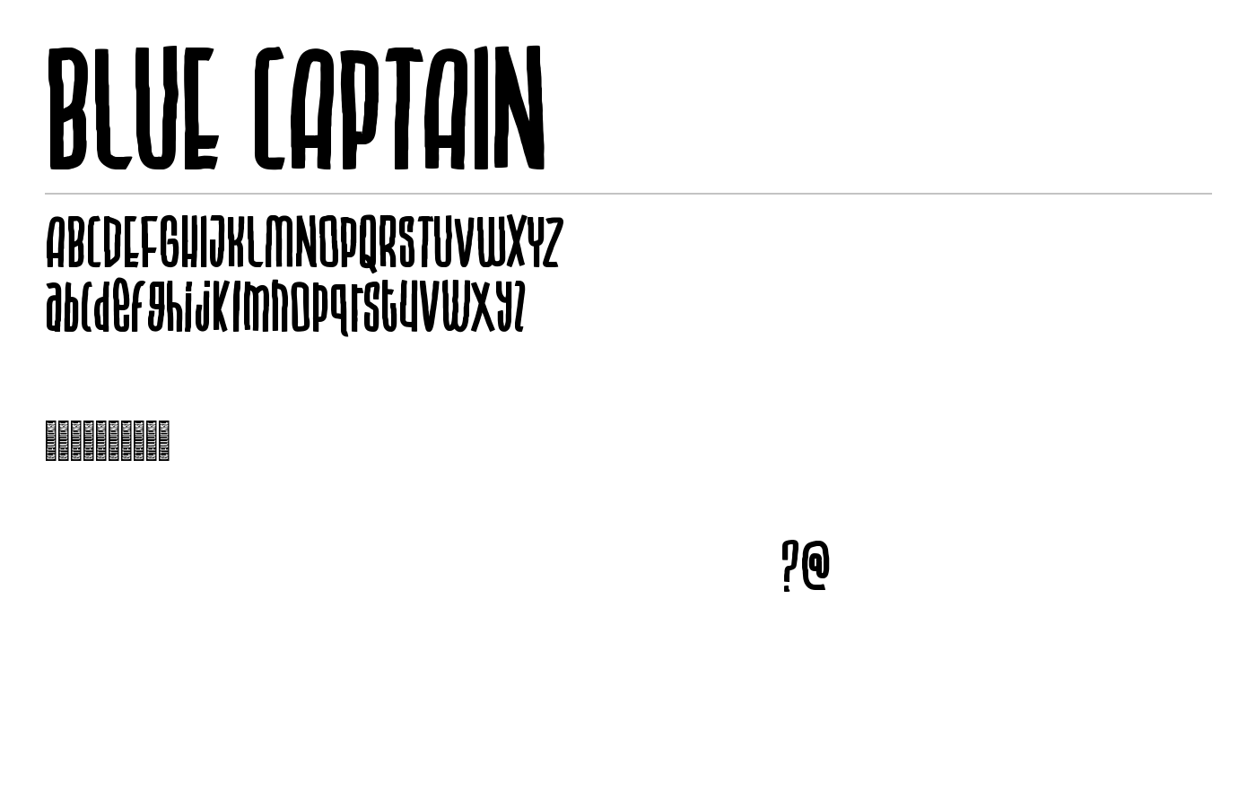 Blue Captain Typeface Font preview