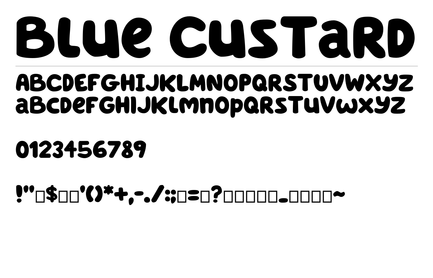 Blue Custard Font preview