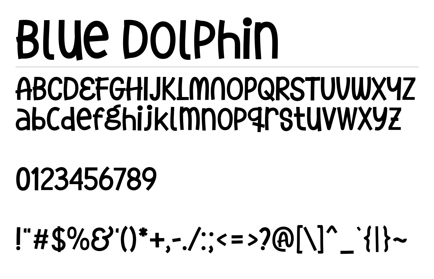 Blue Dolphin Font preview