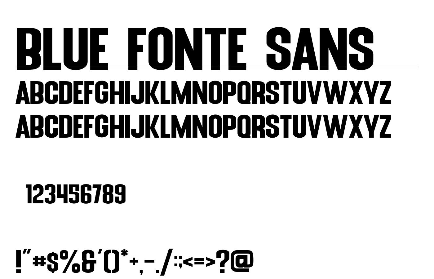 Blue Fonte Sans Font preview