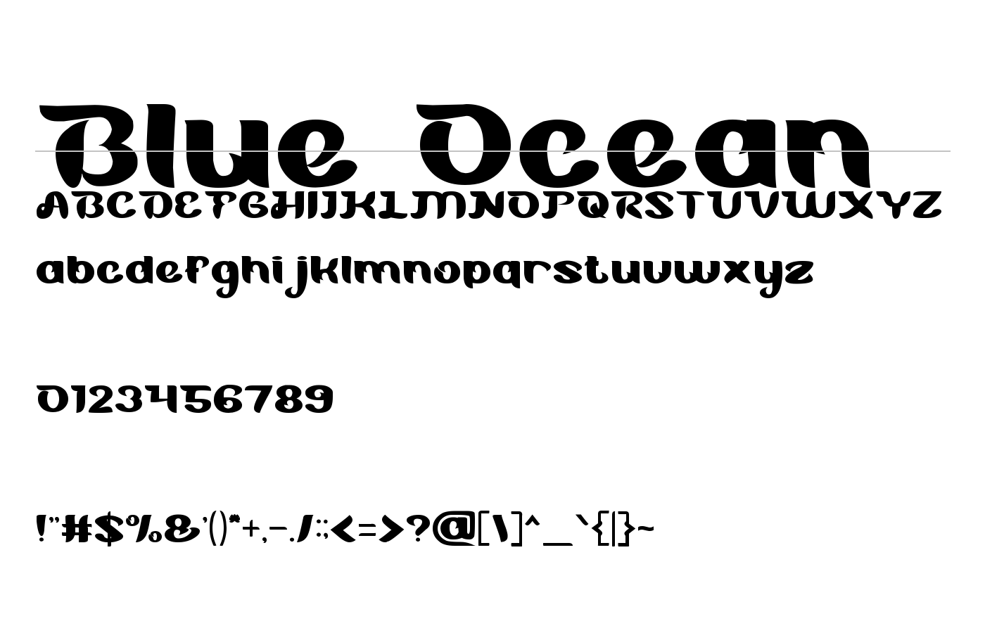 Blue Ocean Font preview