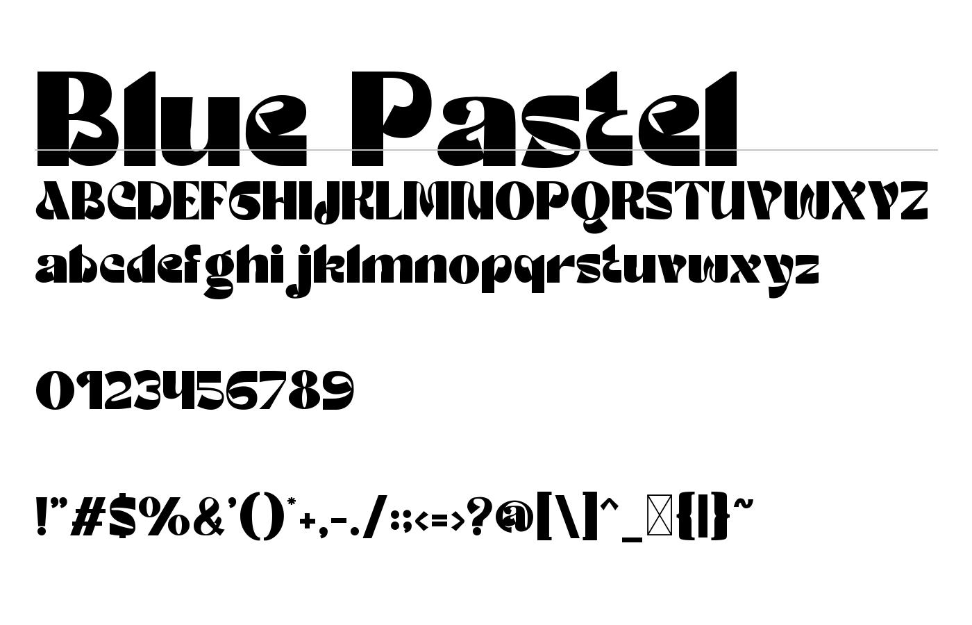 Blue Pastel Font preview