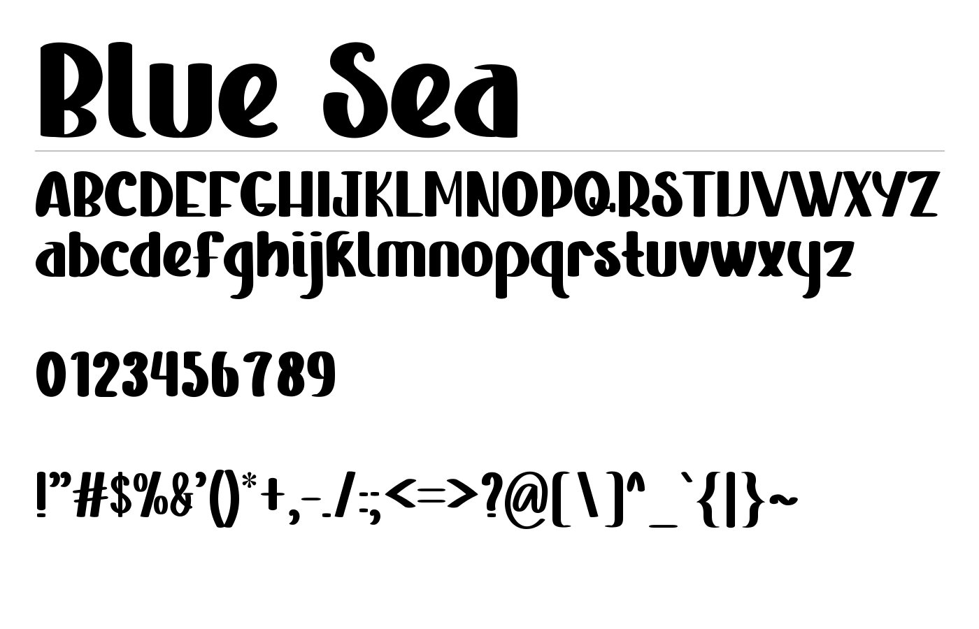 Blue Sea Font preview