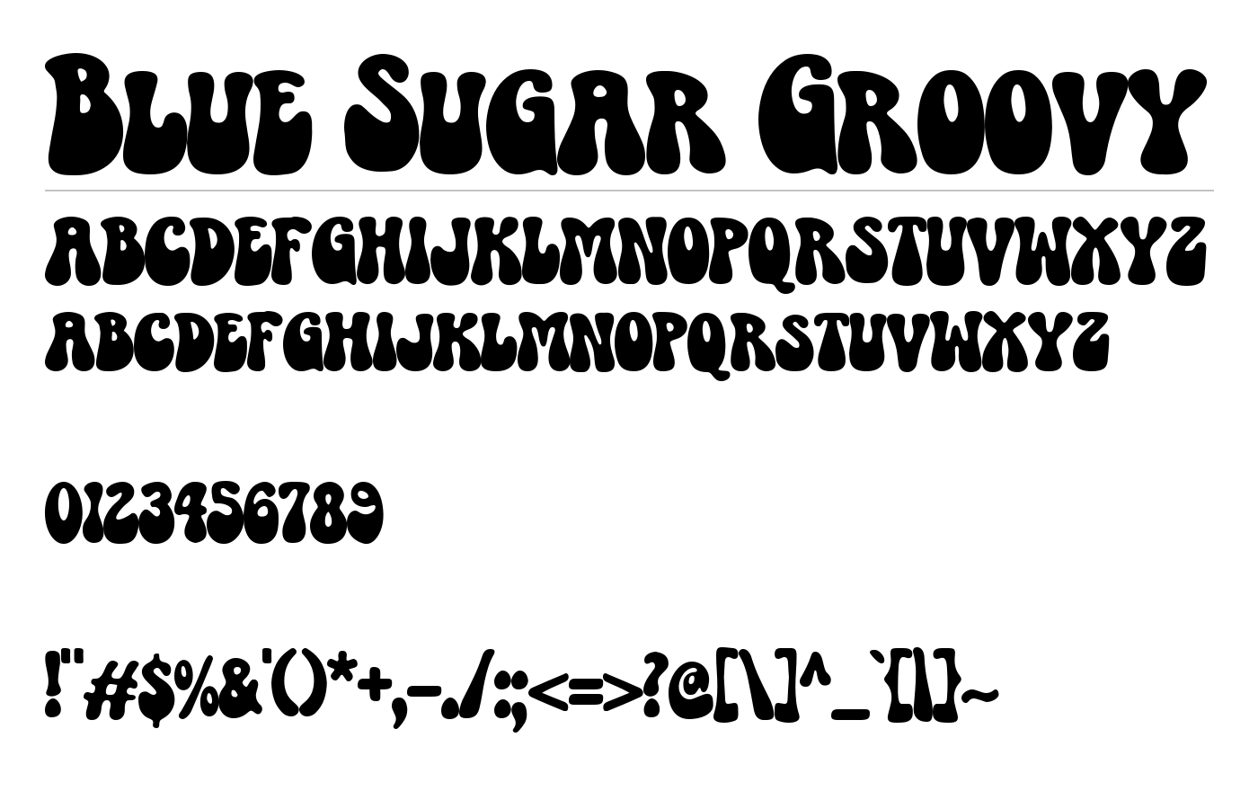 Blue Sugar Groovy Font preview