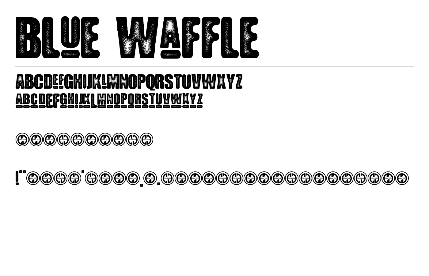 Blue Waffle Font preview