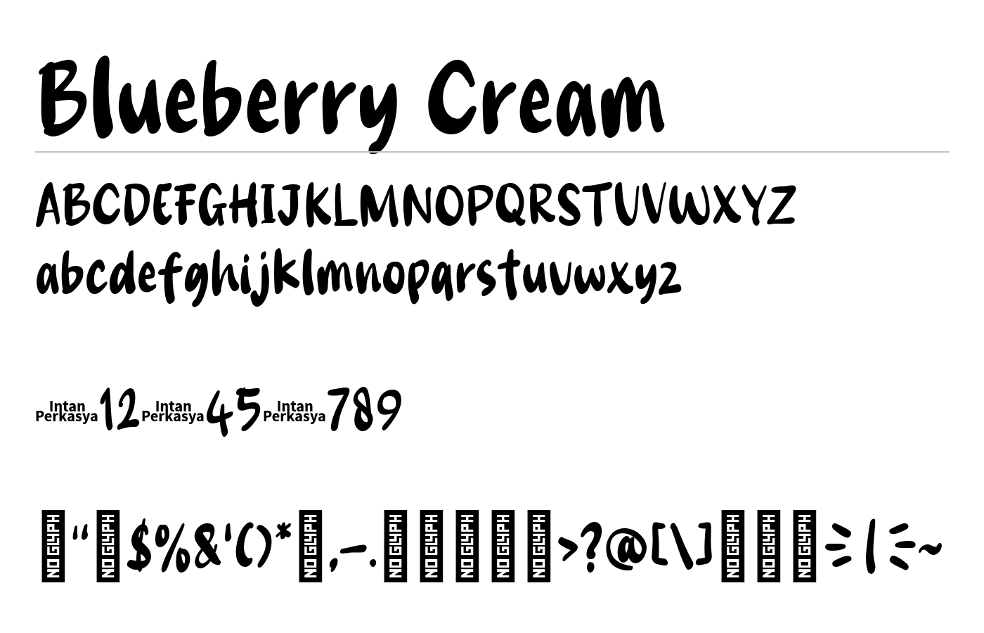 Blueberry Cream Font preview