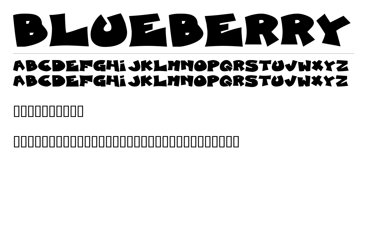 Blueberry Font preview