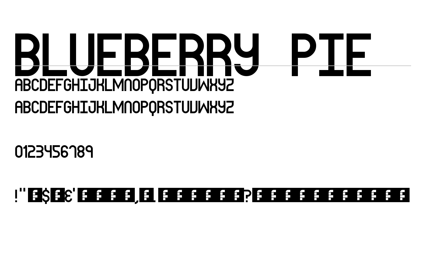 Blueberry Pie Font preview