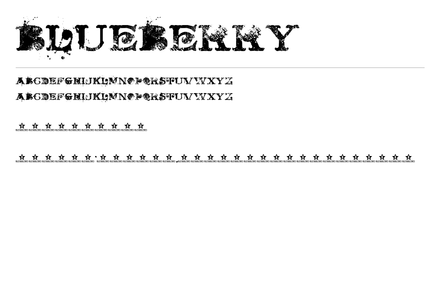 BLUEBERRY Font preview