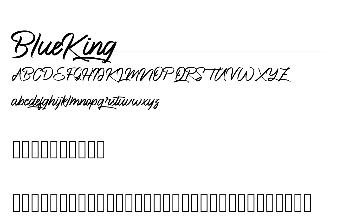 BlueKing Font preview