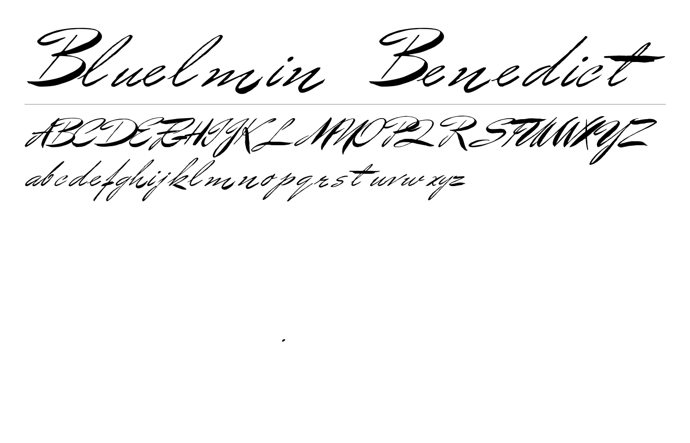 Bluelmin Benedict Font preview