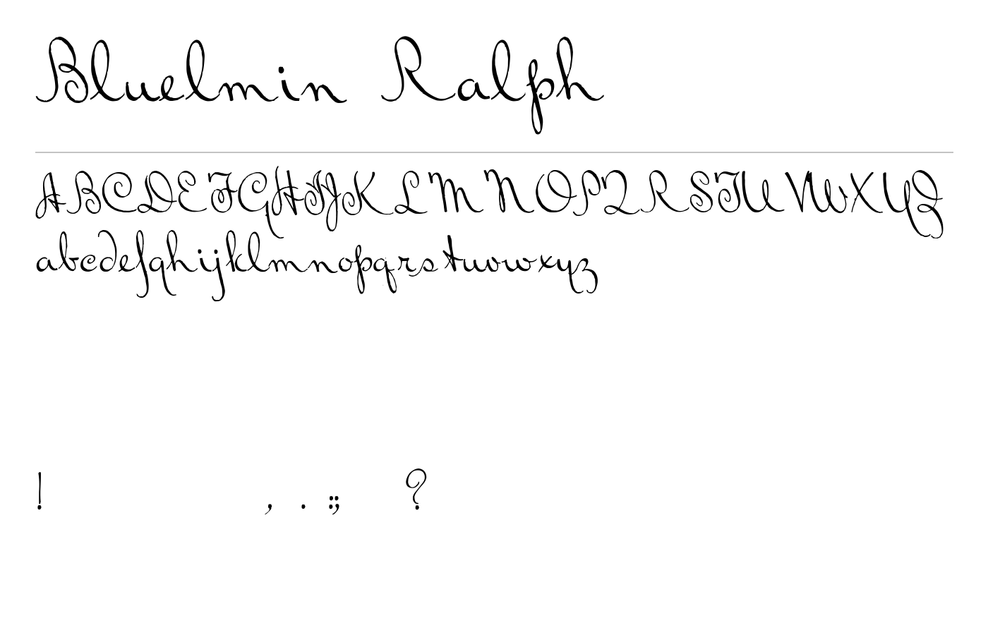 Bluelmin Ralph Font preview
